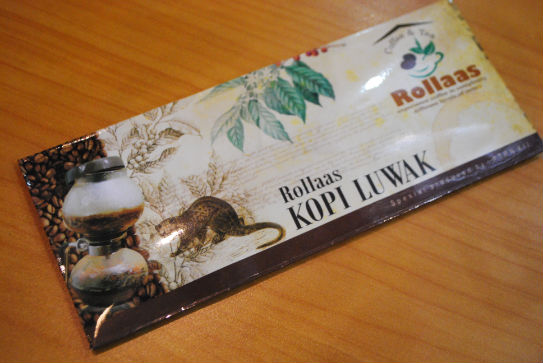 Sachet Of Kopi Luwak Coffee From Rollaas Cafe